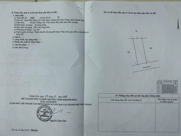Bán nhanh lô đất đẹp nợ hậu hẻm ô tô phú nông vĩnh ngọc 6886829