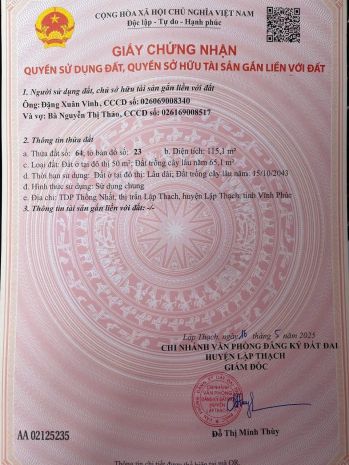 Chính chủ cần bán lô đất vàng tại trung tâm thị trấn lập 6887100