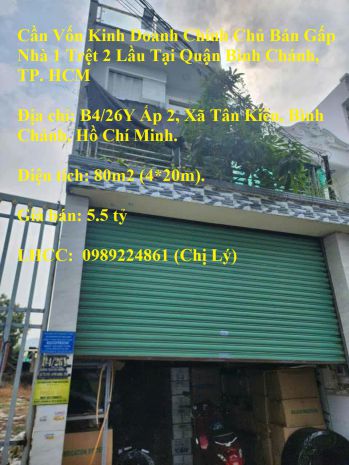 Cần vốn kinh doanh chính chủ bán gấp nhà 1 trệt 2 lầu tại 6894176