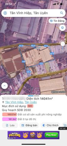 Bán nhà xưởng giá rẻ 10.000m2 đường dt - tân vĩnh hiệp-tân 6895379
