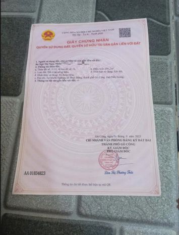 Chỉ 1 tỷ sở hữu ngay mảnh đất đẹp bình đông - gò công, tiền 6896147