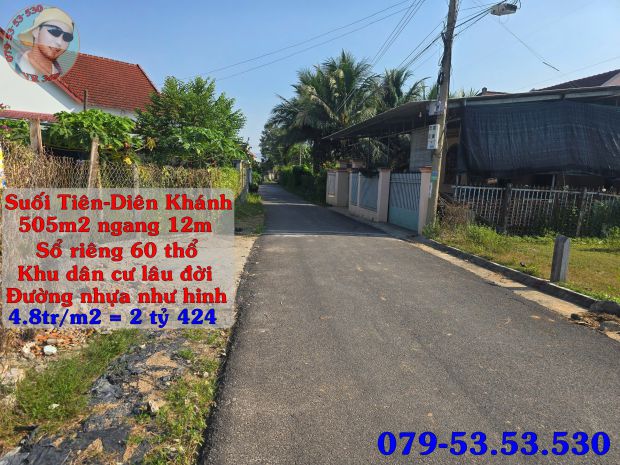 Đất đẹp suối tiên diên khánh, khánh hòa  diện tích 505m² 6897535