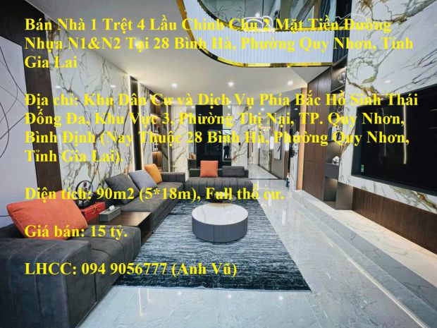 Bán nhà 1 trệt 4 lầu chính chủ 2 mặt tiền đường nhựa n1n2 6897816