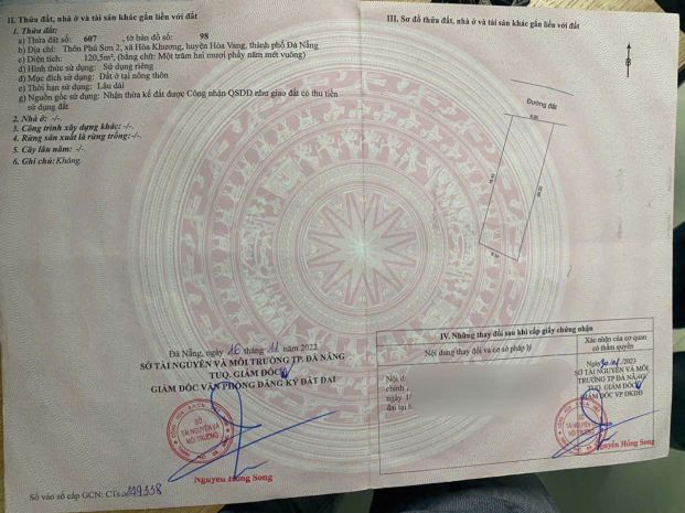 Đất chính chủ  giá tốt  bán nhanh lô đất thôn phú sơn 2, 6909595