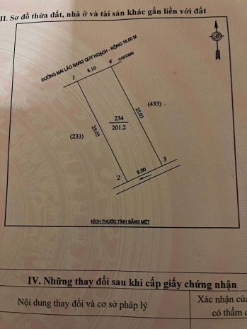 Bán lô 201m2 mặt tiền 8m kinh doanh mai lão bạng - nghi 6911185