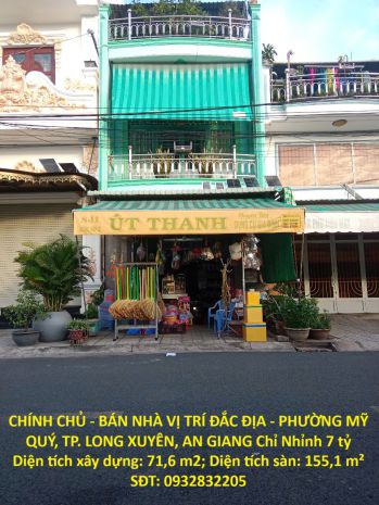 Chính chủ - bán nhà vị trí đắc địa - phường mỹ quý, tp. 6911332