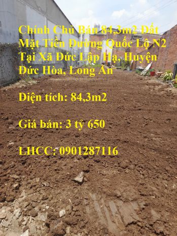 Chính chủ bán 84,3m2 đất mặt tiền đường quốc lộ n2 tại xã 6912922