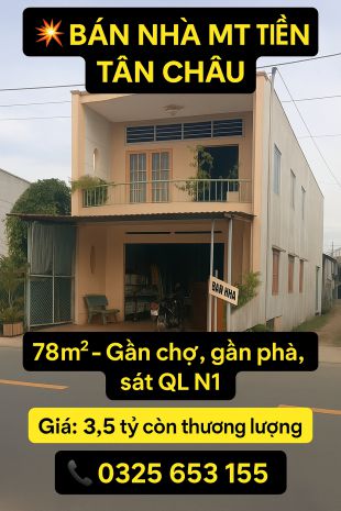 Bán nhà mặt phố.gia tốt  phường tân châu tỉnh an giang 6920320