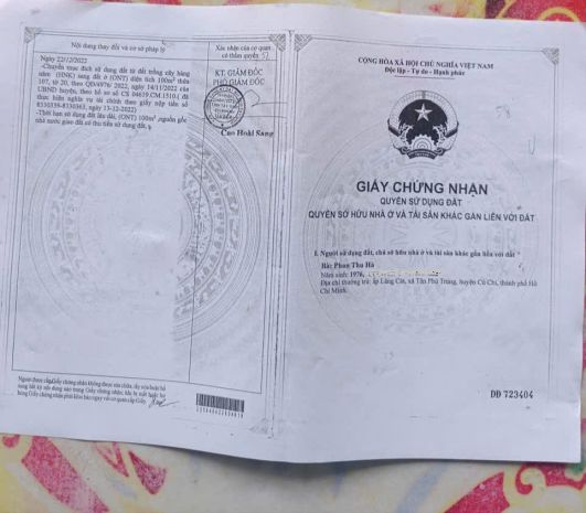 Chính chủ bán 1043,1m2 đất mặt tiền đường trung tâm cụm xã 6920625