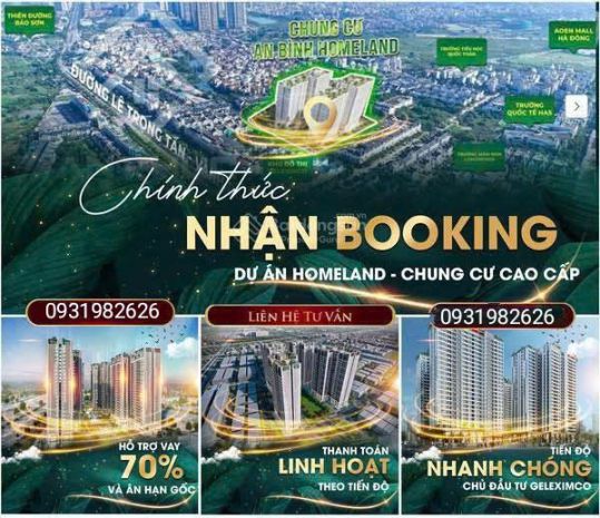 Bảng hàng an bình home land dương nội hà đông, mới nhất cho 6924108