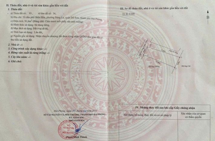 Lô góc hiếm giá chỉ hơn 1 tỷ trung tâm bàng la, đồ sơn 6930403