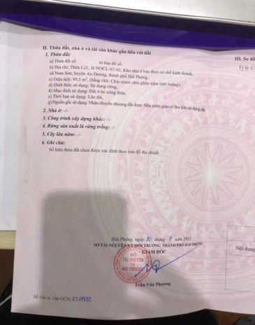 Cần bán lô đất đẹp  tdp cách thượng, an dương 6930808
