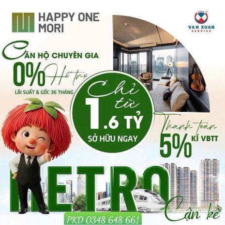 Căn hộ chuẩn nhật  happy one mori  trung tâm lái thiêu, 6932260