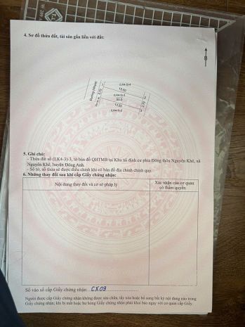 Bán đất khu tái định cư nguyên khê  vị trí đẹp, đường 7m 6932906