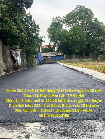 Chính chủ bán 5 lô đất hàng f0 mặt đường liên xã hoà thạch 6940236