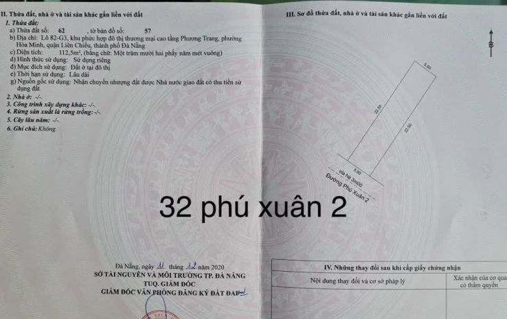 Bán đất đường phú xuân 2 - sát phùng hưng - khu điện âm 6940270