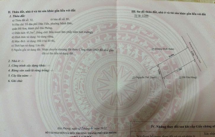 Đất giá rẻ gần đường ven biển minh đức  đồ sơn, chỉ nhỉnh 6942229