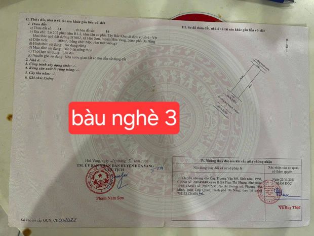 Bán đất đường đinh công trứ - thông ngô quyền 6942796