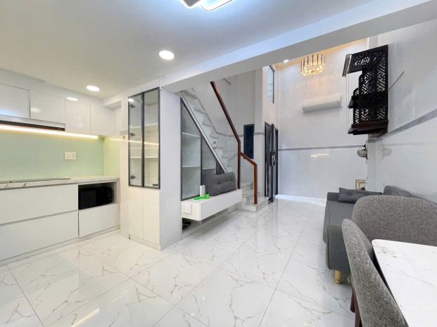 Nhà mới lệch tầng full nội thất bán âu dương lân p3q8 6944200