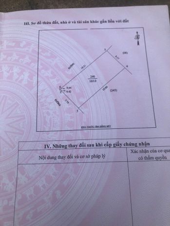 Bán 165m2 đất lô góc đẹp mặt đường minh tân - hưng bình 6944813