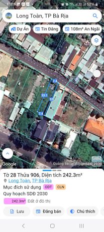 Bán lô đất mặt tiền đường đặng nguyên cẩn  phường long 6946886