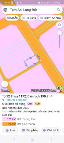 Bán lô đất góc 2 mặt tiền đường nhựa  xã tam an, huyện 6946909