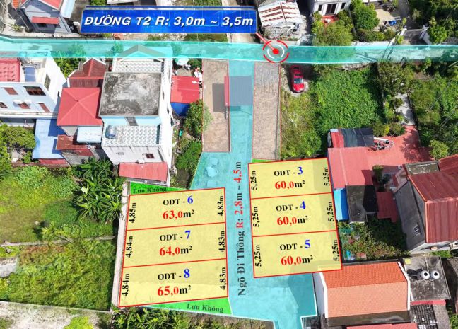 Bán 6 lô fo tại hoa động , thủy nguyên , hải phòng gần tthc 6950001