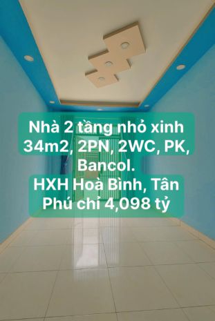 Nhà 2 tầng hxh hoà bình, hiệp tân, tân phú, hcm giá 4,098 tỉ 6953385