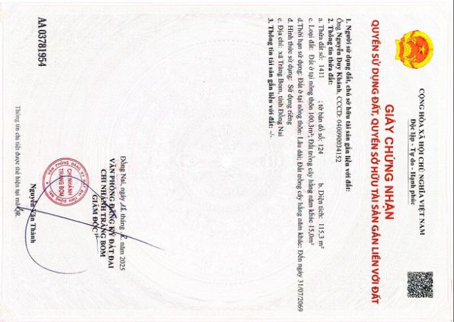 Siêu phẩm 115m2 thổ cư trung tâm giang điền - giá hỉ 950 6953591