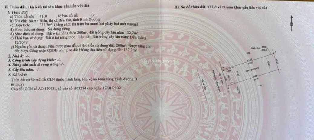 Bán gấp đất mặt tiền d8, bến cát, tp.hcm. gần bệnh viện, 6956346