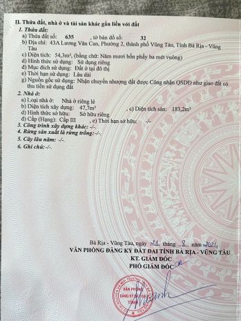 Chính chủ cần bán nhà vị trí đẹp tại  p2, tp vũng tàu 6956665