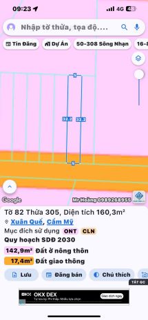 Bán đất thổ cư tại ấp 5, xã sông nhạn củ, gần sân bay long 6957432
