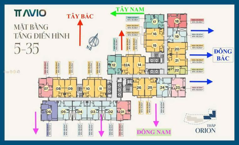 Cần bán căn hộ 2pn - 2vs tòa orion  dự án tt avio ngay cạnh 6958368