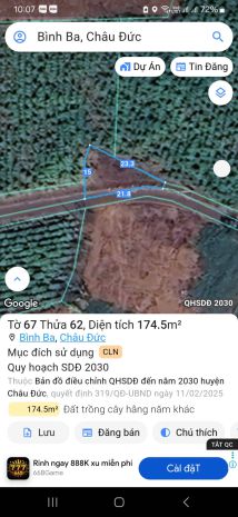 Chủ bán 174mv cln bình ba gần hồ đá đen 6961729