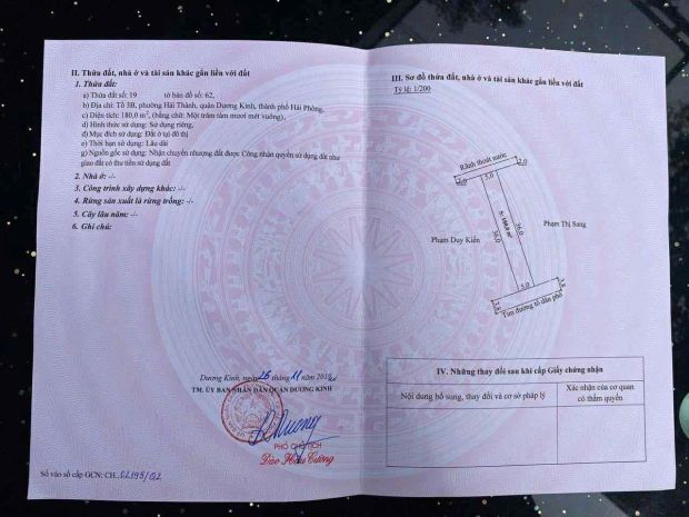 Bán đất mặt đường chợ hải thành 2  180m²  đường nhựa 7.5m 6964404