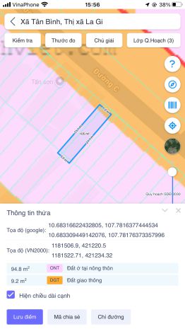 Bán 5m x 21m đất ở đô thị đường d - sght - tân bình - lagi 6965417