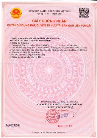 Bán đất sổ riêng đơn dương  lâm đồng, giá chỉ 630 triệu bao 6965636