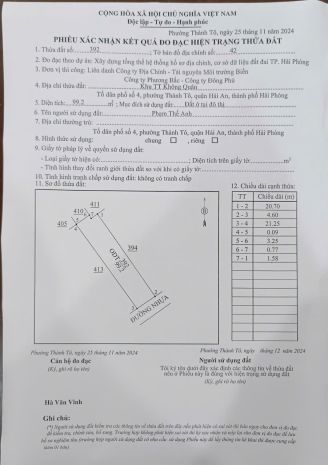 Bán nhà mặt đường bảy tháng ba  phường thành tô, quận hải 6967096