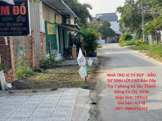 Nhà trọ vị trí đẹp - đầu tư sinh lời cao bán dãy trọ 7 6969364