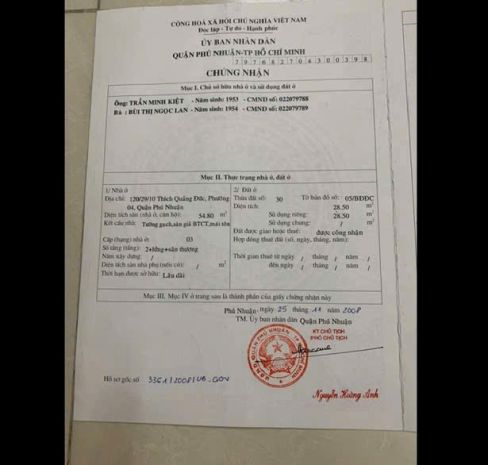 Bán nhà mặt tiền hẻm 120 thích quảng đức phường 4 phú 6996884