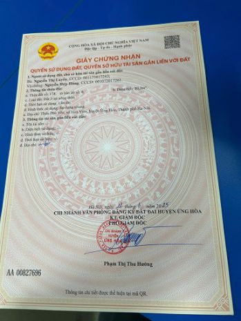 Chính chủ bán lô đất đẹp  xã hoa viên, ứng hòa, hà nội 6997780