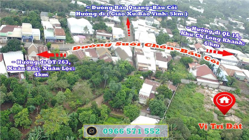 200 m² đất thổ cư ngay chợ bầu cối bảo vinh,đn, giá 4,9trm 7001049