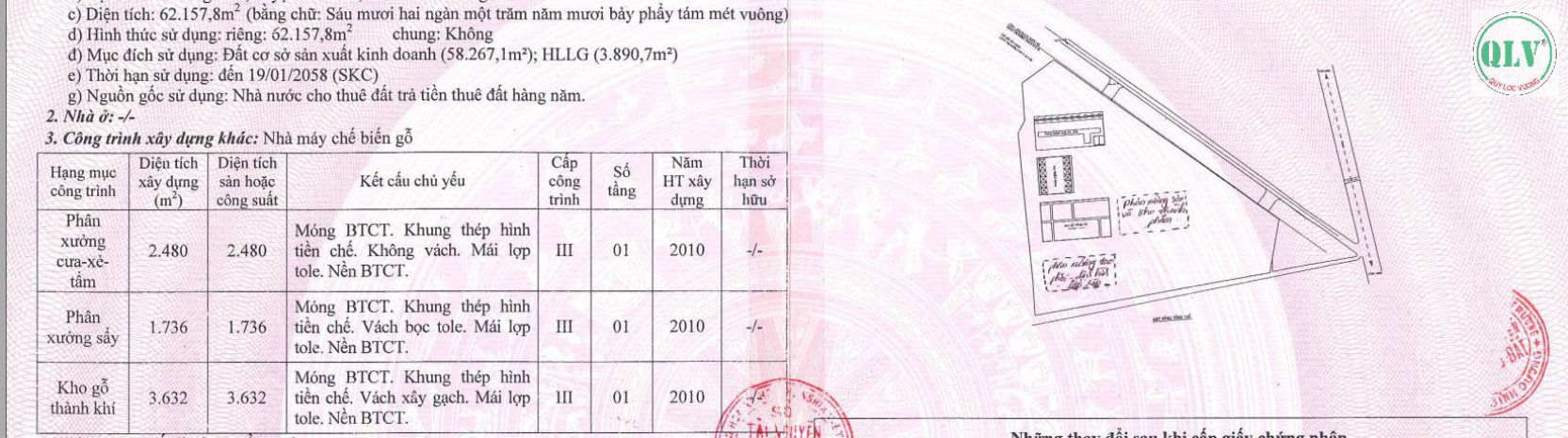 Cho thuê đất  nhà xưởng tổng diện tích 62.157 m² bến cat 7003076