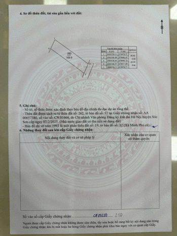 Bán đất chính chủ 100m2, mt5m, 2.5 tỷ, thanh trí, sóc sơn, 7003277