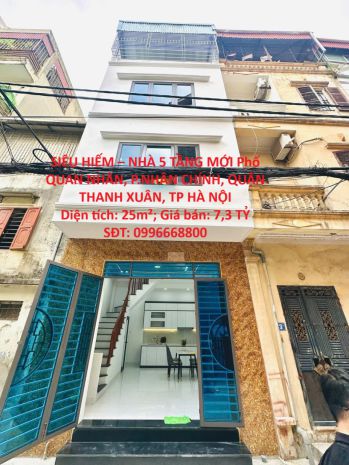 Siêu hiếm  nhà 5 tầng mới phố quan nhân, p.nhân chính, 7005702