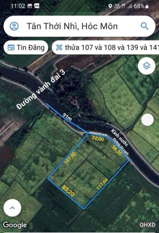 Bán 8192m2 đất nông nghiệp tân thới nhì hóc môn 90x92m giá 7009491