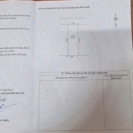 Muốn bán gấp 81.5m đất thanh phần _ phúc hoà _ phúc thọ. 7010035