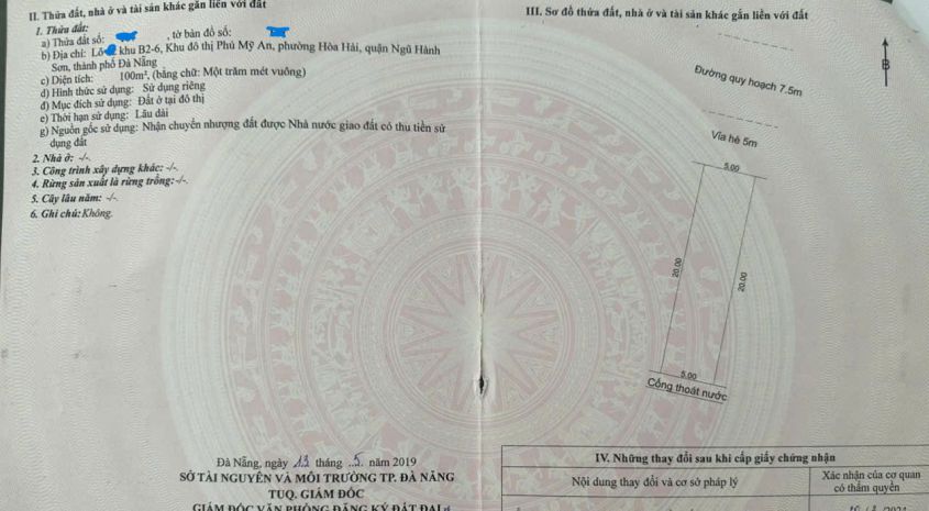 Bán lô nguyễn quý anh đường 7m5 - ngũ hành sơn -đối diện 7011819