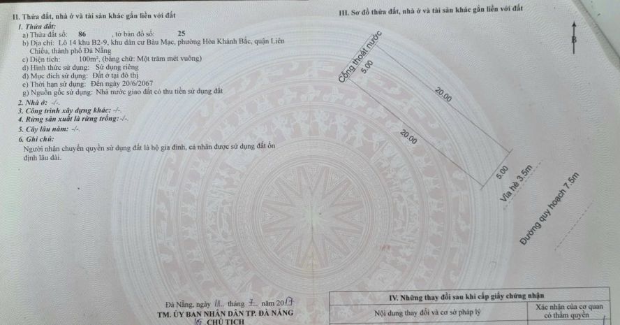 Bán  đất mt  bàu mạc 19,p hoà khánh bắc,quận liên chiểu.đà 7013942