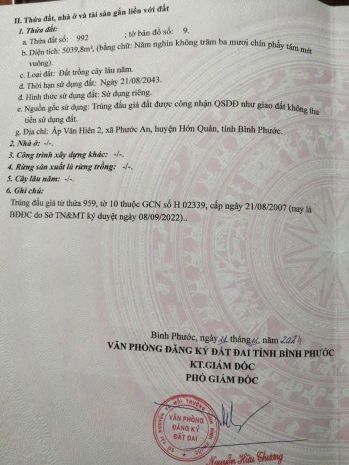 Cần bán 5 sào đất xã  phước an  hớn quản - bình phước 7014465